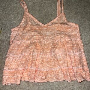 American Eagle Outfitters Orange Patterned Camisole